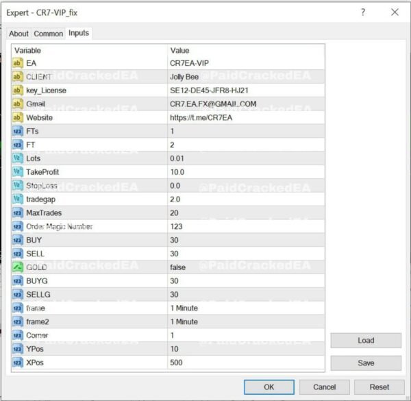 CR7 VIP EA MT4 with set file - Image 2
