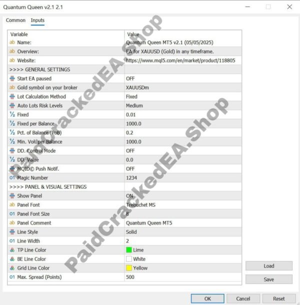 Quantum Queen EA V2.1 MT5 - Image 3